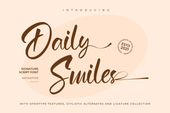 Discover Daily Smiles: A Charming Script Font for Web Design