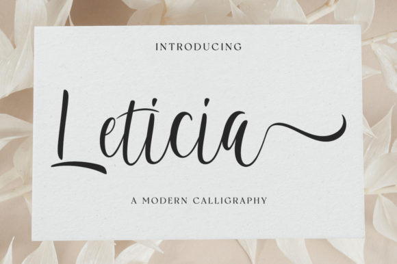 Elevate Your Brand with Leticia: A Romantic Script Font